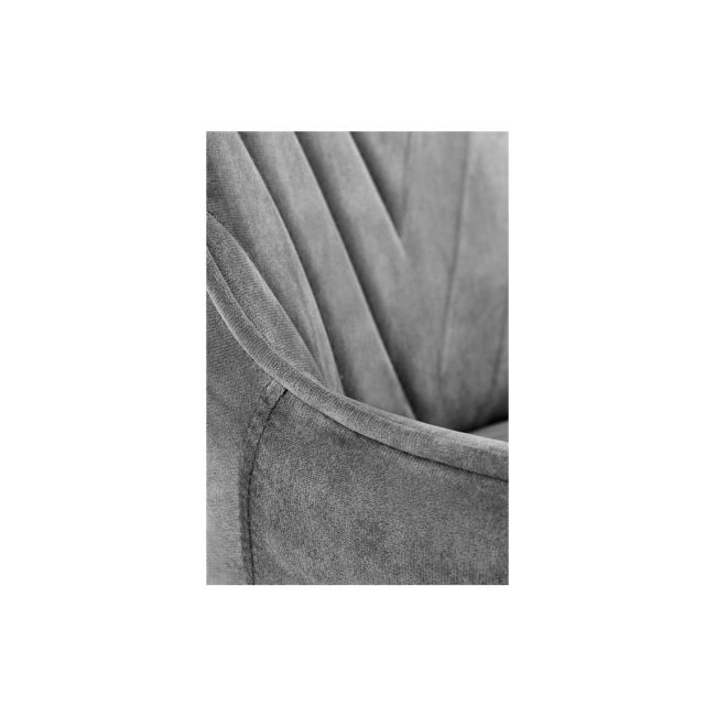 Scaun birou copii hm rico, ergonomic, stofa tip catifea, cadru polipropilena, 100 kg, gri drm9681
