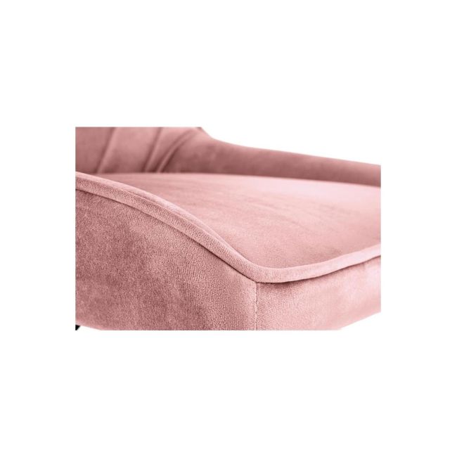 Scaun birou copii hm rico, ergonomic, stofa tip catifea, cadru polipropilena, inaltime reglabila, 100 kg, roz drm9682