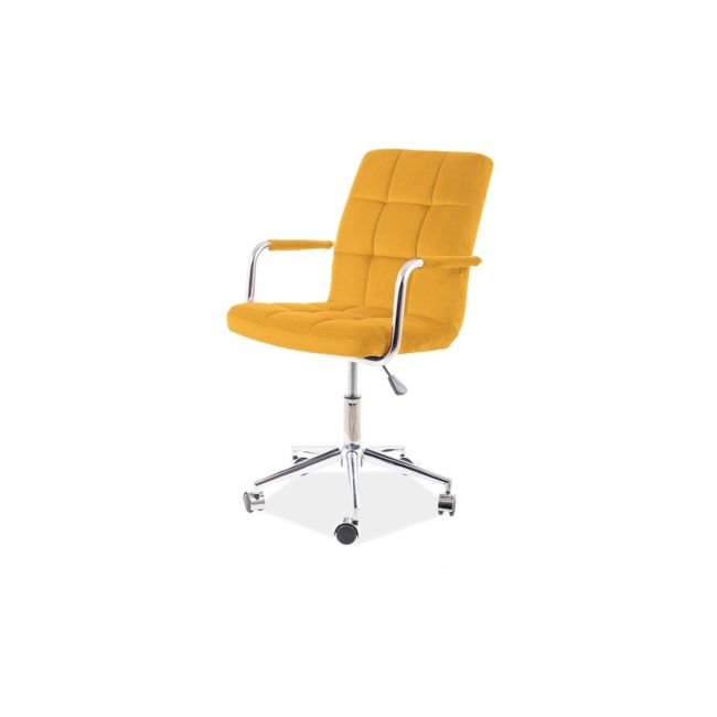 Scaun birou copii sl q022 galben velvet drm9603