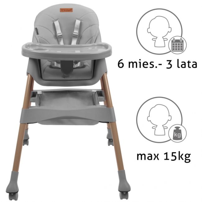 Scaun de masa 2 in 1 kidwell karimi - gri edeedikrwykar02a0