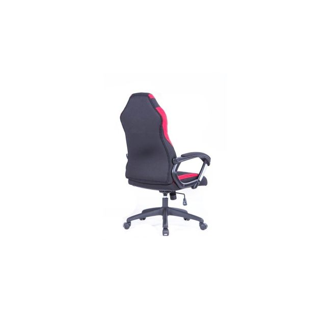 Scaun directorial hm sheriff, gaming, tapiterie stofa, inaltime ajustabila, mecanism de balans, cotiere incluse, 100 kg, negru/ rosu drm8799
