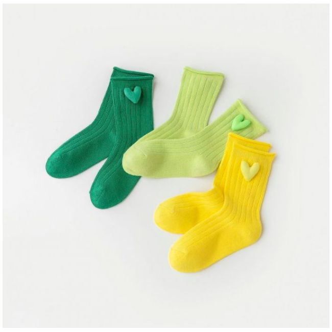 Set 3 perechi de sosetele pentru fetite - Heart ADSKK2022-83-C24