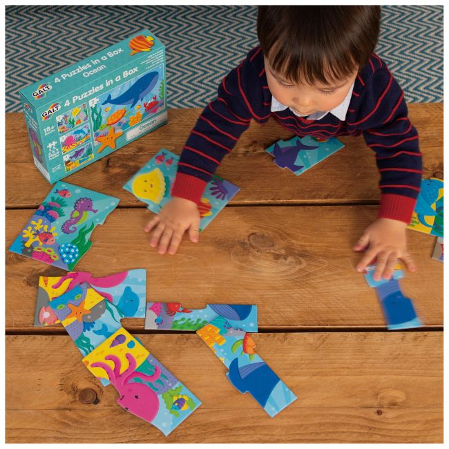 Set 4 puzzle-uri  - oceanul vesel (2,3,4,5 piese)