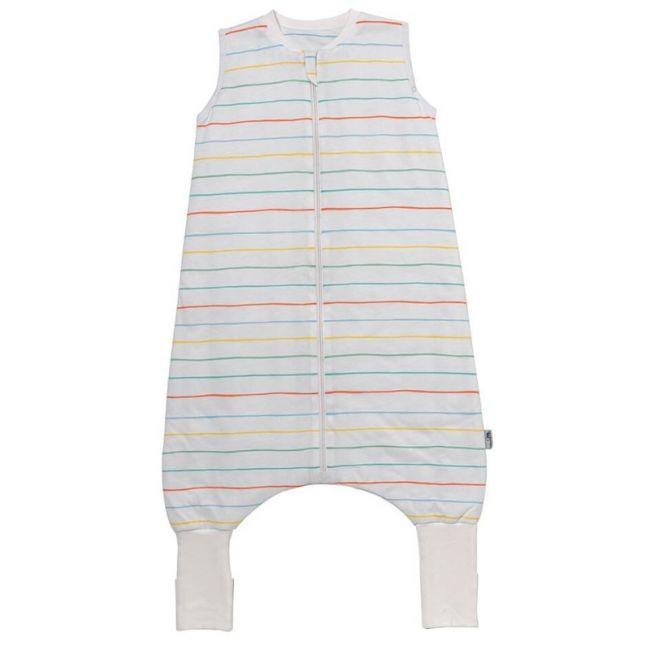 Sac de dormit cu picioruse si talpa antiderapanta Rainbow Stripes 130 cm + manseta 1.0 Tog BBXCJ586-10FN