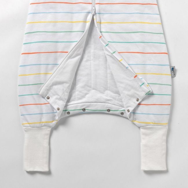 Sac de dormit cu picioruse si talpa antiderapanta Rainbow Stripes 70 cm + manseta 1.0 Tog BBXCJ580-10FN