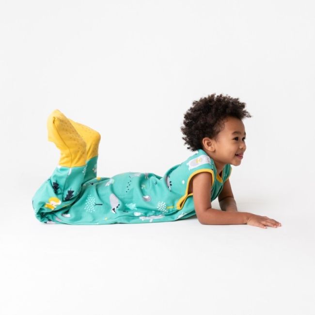 Sac de dormit cu picioruse si talpa antiderapanta Woodland Animals 120 cm + manseta 1.0 Tog BBXCJ955-10FN