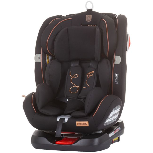 Scaun auto chipolino journey 0-36 kg ebony cu sistem isofix si sezut rotativ hubstkjr02301eb