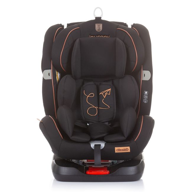 Scaun auto chipolino journey 0-36 kg ebony cu sistem isofix si sezut rotativ hubstkjr02301eb