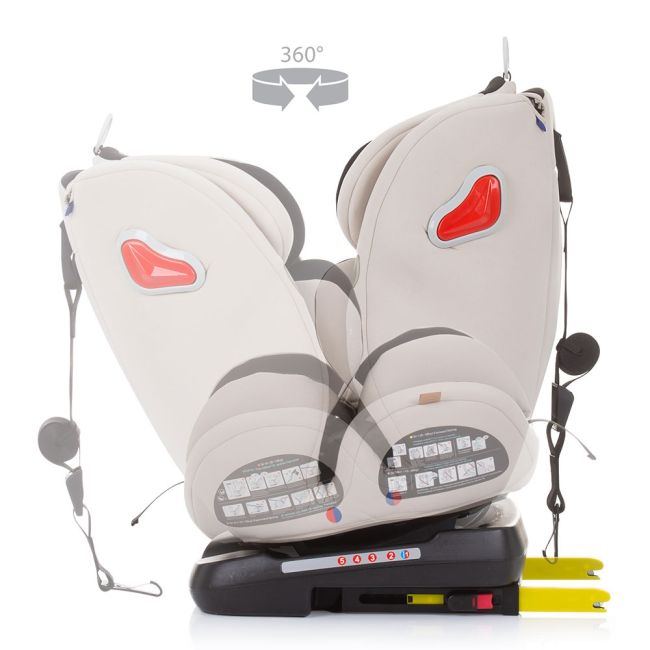 Scaun auto chipolino journey 0-36 kg sand cu sistem isofix si sezut rotativ hubstkjr02304sa