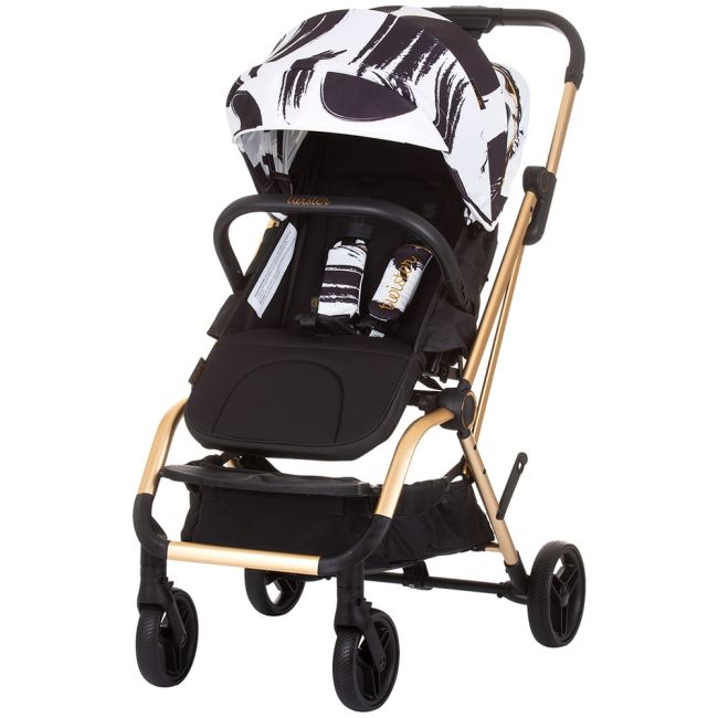 Carucior chipolino twister black white cu sezut rotativ hublktw02301bw