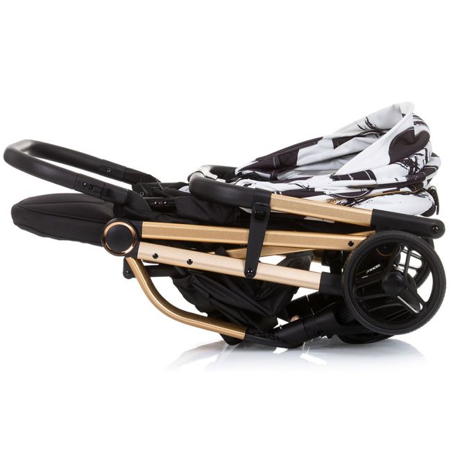 Carucior chipolino twister black white cu sezut rotativ hublktw02301bw