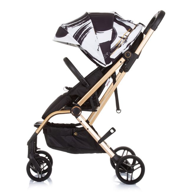 Carucior chipolino twister black white cu sezut rotativ hublktw02301bw
