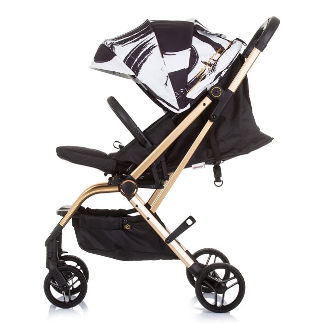 Carucior chipolino twister black white cu sezut rotativ hublktw02301bw