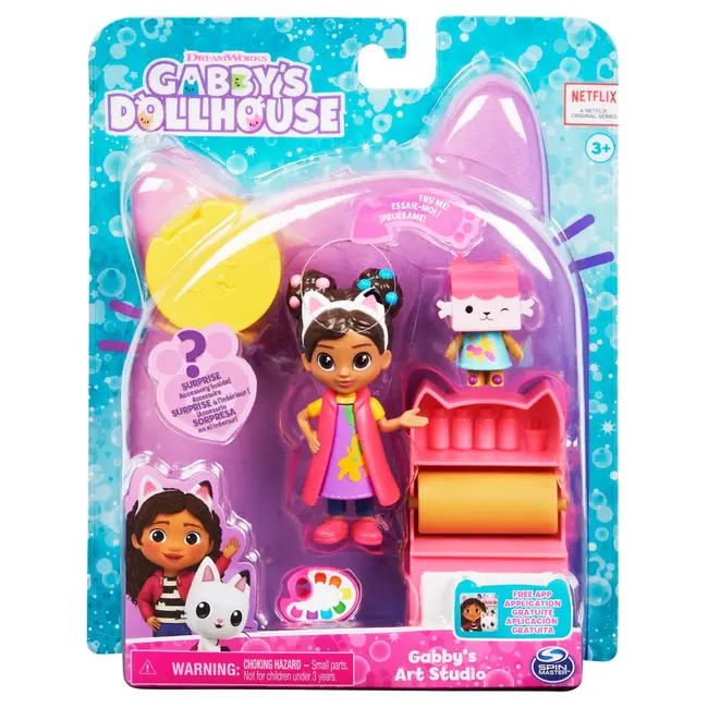 GABBYS DOLLHOUSE SET PAPUSA 9.7CM CU PISICUTA STUDIOUL DE ARTA A LUI GABBY VIV6060476_20130493