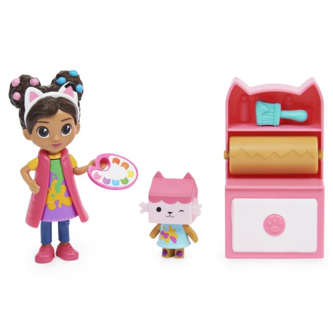 GABBYS DOLLHOUSE SET PAPUSA 9.7CM CU PISICUTA STUDIOUL DE ARTA A LUI GABBY VIV6060476_20130493