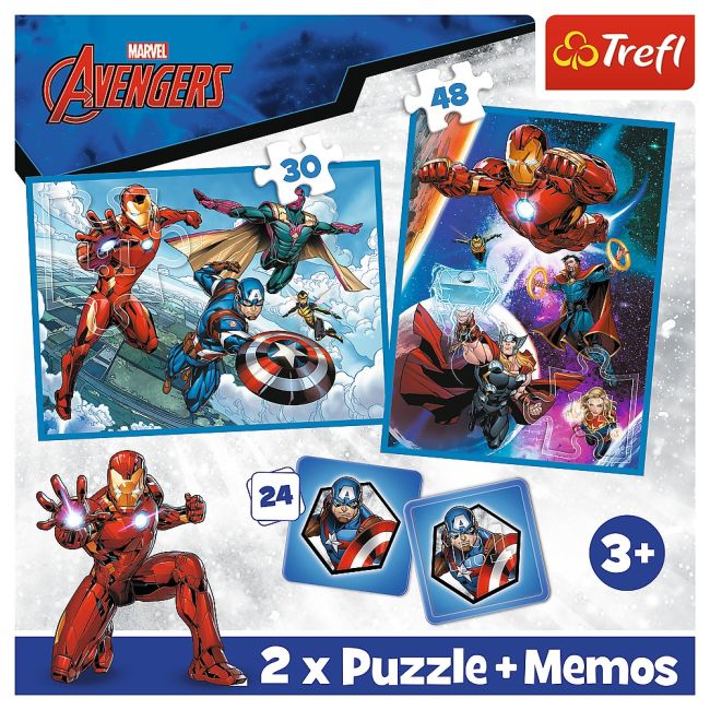 PUZZLE TREFL 2IN1 MEMO AVENGERS EROII IN ACTIUNE VIV93333