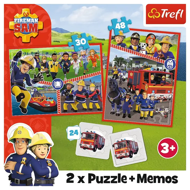 PUZZLE TREFL 2IN1 MEMO POMPIERUL SAM ECHIPA POMPIERILOR VIV93334