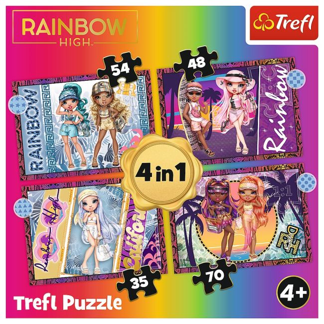 PUZZLE TREFL RAINBOW HIGH 4IN1 PAPUSILE FASHION VIV34614