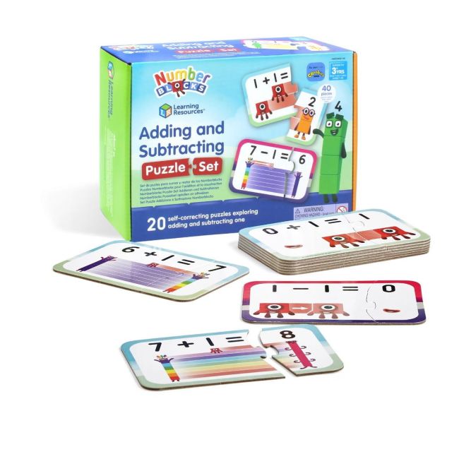 Puzzle - adunari si scaderi 1-10 - numberblocks