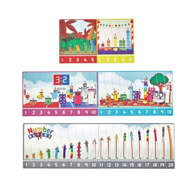 Puzzle - exersam numaratul de la 1 -20 - numberblocks