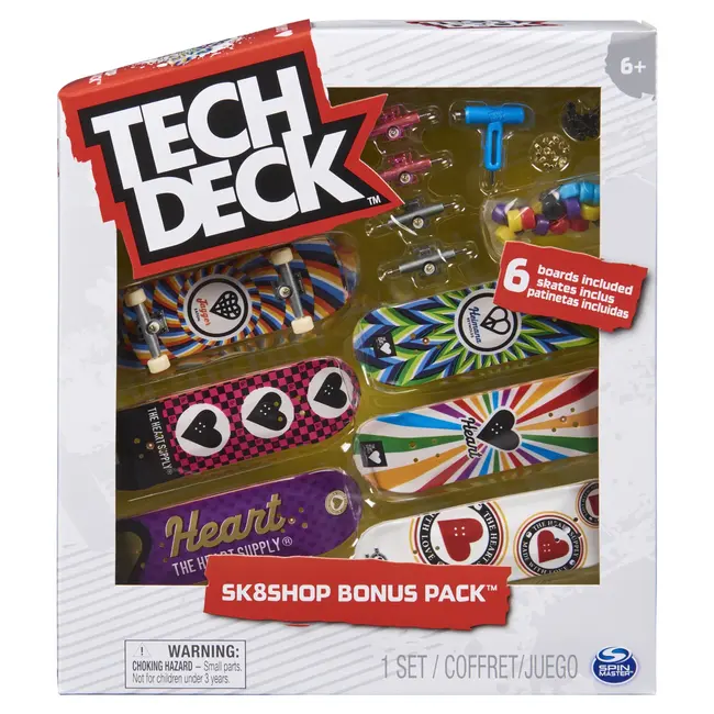 TECH DECK PACHET 6 PIESE CU ACCESORII FINGERBOARD HEART VIV6028845_20136711