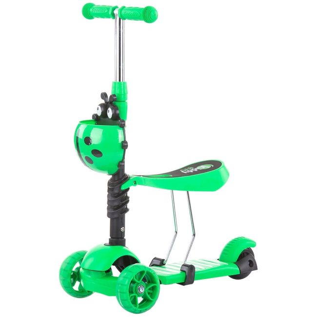 Trotineta chipolino kiddy evo 3 in 1 cu maner lime hubdskieh023li