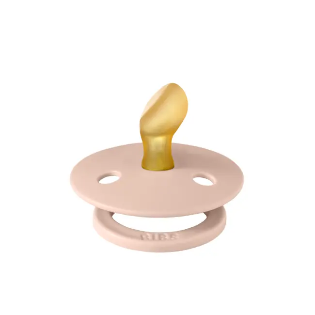 Bibs - set 3 suzete colour latex, tetina rotunda, simetrica & anatomica 0 luni +-blush bbb81342