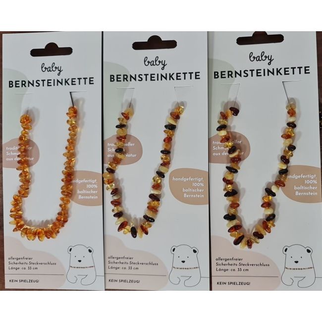 Colier pentru copii din chihlimbar natural