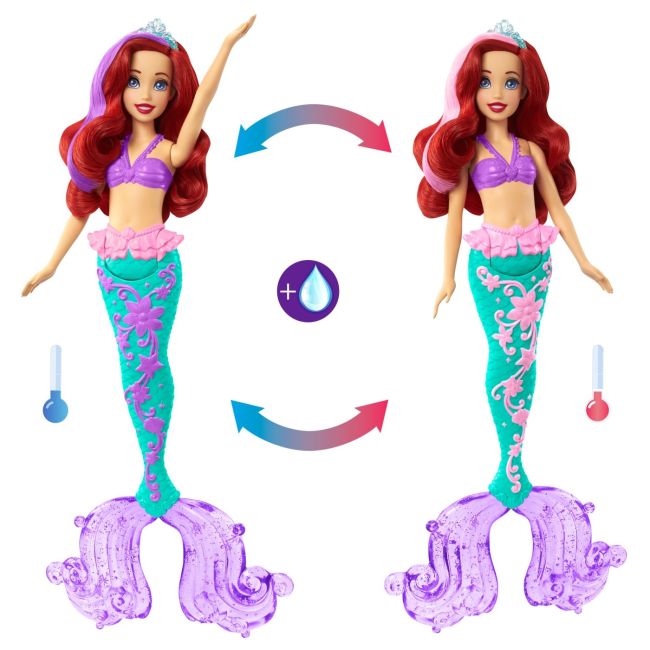 DISNEY PRINCESS PAPUSA ARIEL CU CULORI SCHIMBATOARE VIVMTHLW00