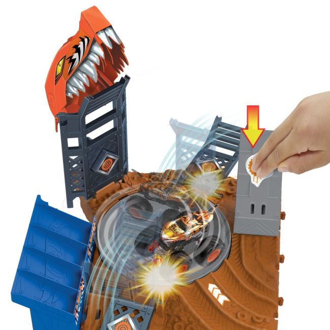 HOT WHEELS MONSTER TRUCK ARENA SMASHERS PROVOCAREA SPIN-OUT VIVMTHNB92_HNB93