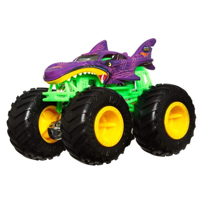 HOT WHEELS MONSTER TRUCK CAMION SHARK WREAK CU CULORI SCHIMBATOARE SCARA 1:64 VIVMTHGX06_HGX09