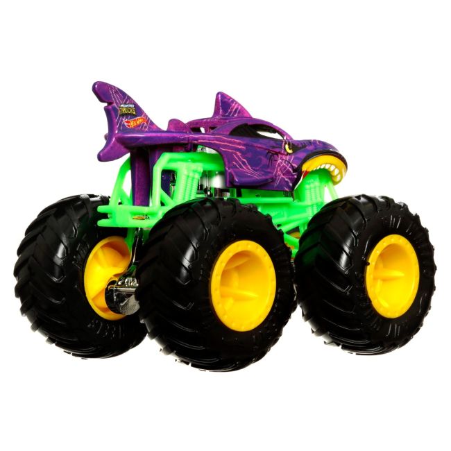 HOT WHEELS MONSTER TRUCK CAMION SHARK WREAK CU CULORI SCHIMBATOARE SCARA 1:64 VIVMTHGX06_HGX09