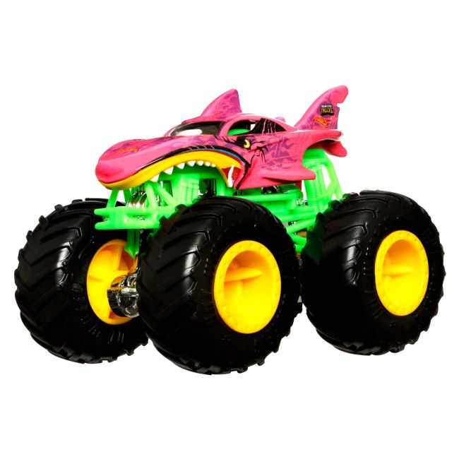 HOT WHEELS MONSTER TRUCK CAMION SHARK WREAK CU CULORI SCHIMBATOARE SCARA 1:64 VIVMTHGX06_HGX09