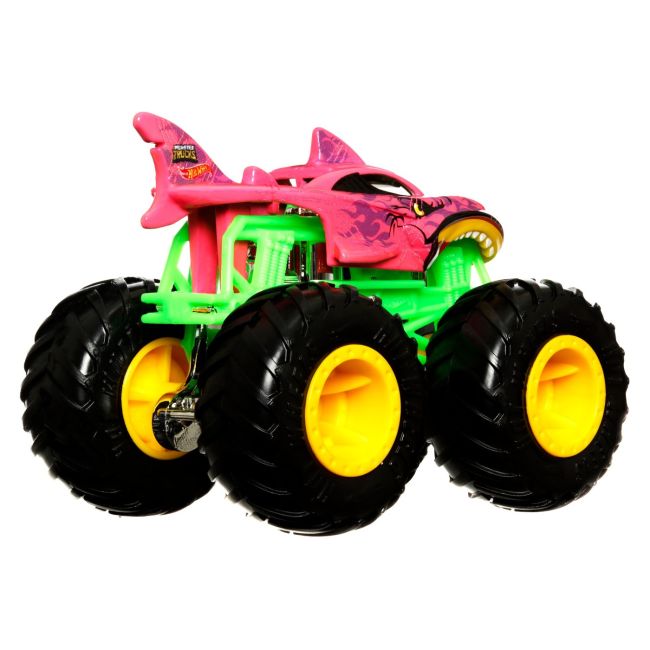 HOT WHEELS MONSTER TRUCK CAMION SHARK WREAK CU CULORI SCHIMBATOARE SCARA 1:64 VIVMTHGX06_HGX09