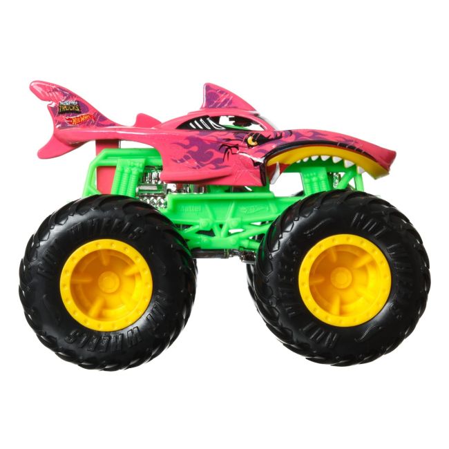 HOT WHEELS MONSTER TRUCK CAMION SHARK WREAK CU CULORI SCHIMBATOARE SCARA 1:64 VIVMTHGX06_HGX09
