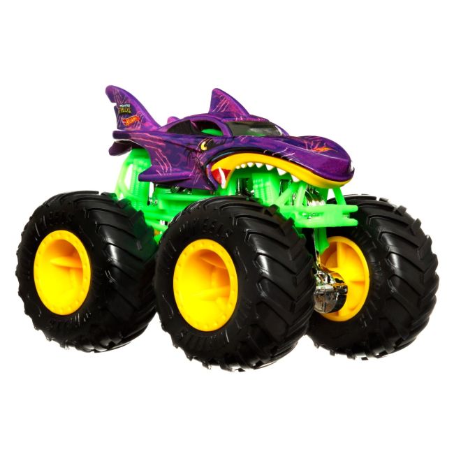 HOT WHEELS MONSTER TRUCK CAMION SHARK WREAK CU CULORI SCHIMBATOARE SCARA 1:64 VIVMTHGX06_HGX09