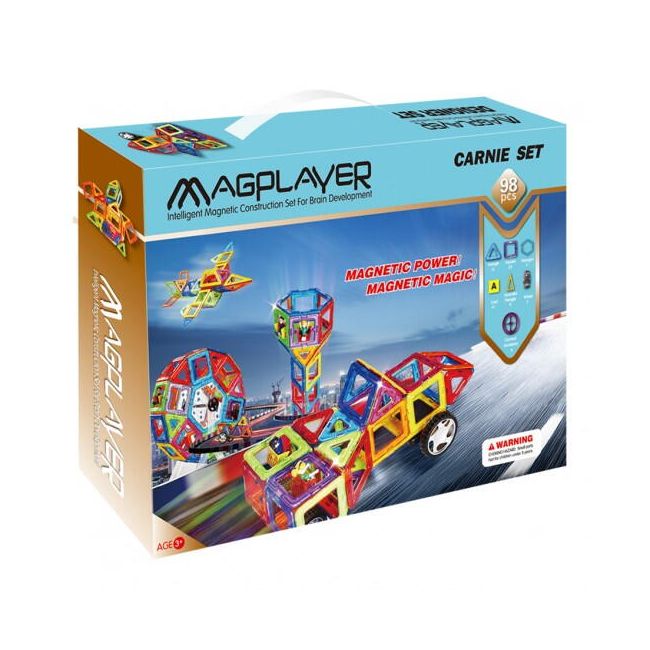 Joc de constructie magnetic - 98 piese
