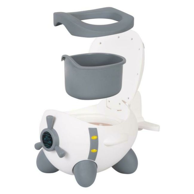 Olita copii, In forma de avion, Potty Plane, FreeON, 32 cm x 28 cm x 41 cm, White/Grey BYN42318