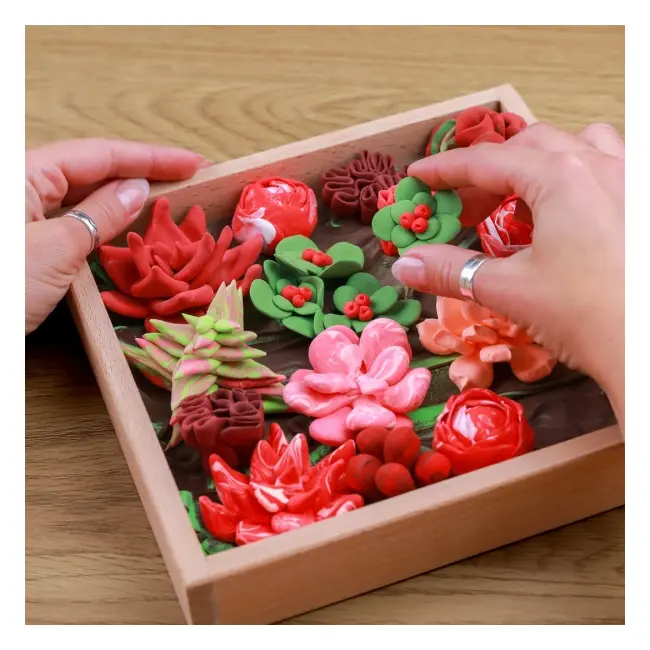 Set creatie Wood &amp; Craft - Succulents, 21*21cm - Passion KRTOK10011