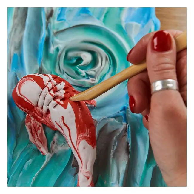 Set pictura 3D cu argila usoara, 30*40cm - Fishes KRTOK10002