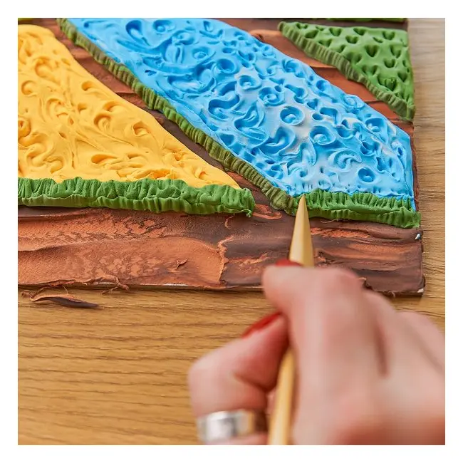 Set pictura 3D cu argila usoara, 30*40cm - Flowers KRTOK10001