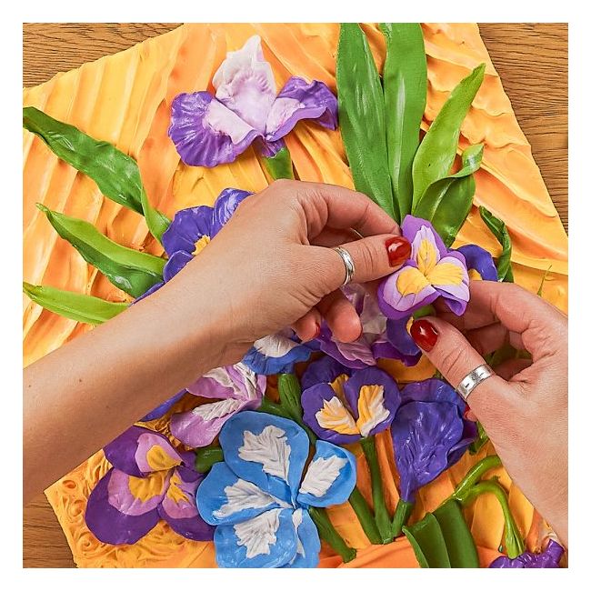 Set pictura 3D cu argila usoara, 30*40cm - Irises KRTOK10007