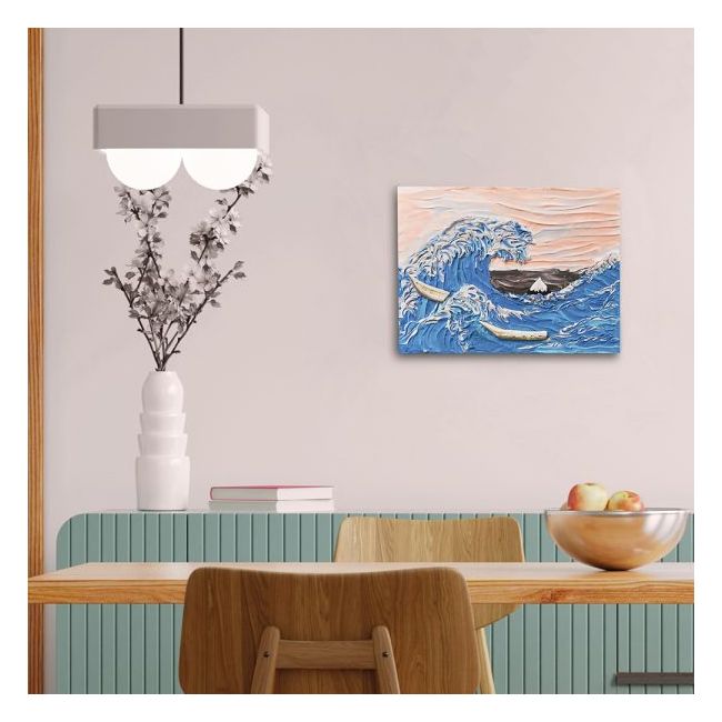 Set pictura 3D cu argila usoara, 30*40cm - Waves KRTOK10004