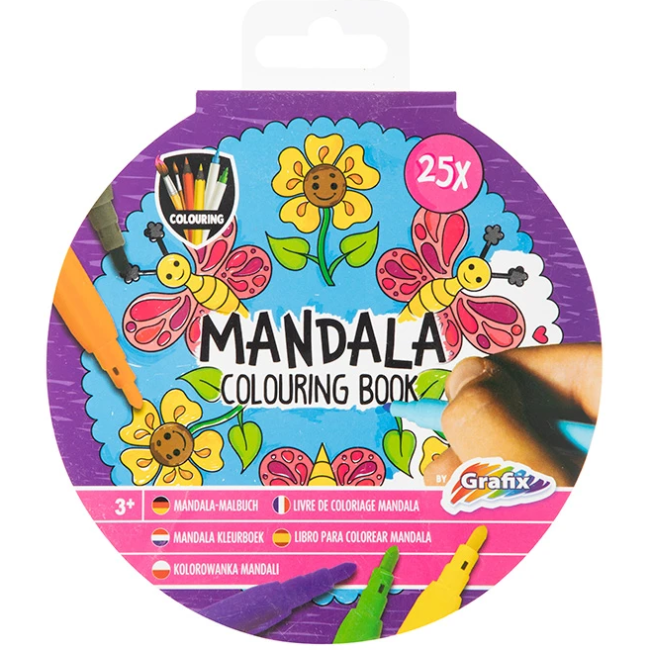 Carte de colorat mandala 25 pagini Grafix GR150080 BBJGR150080_Mov