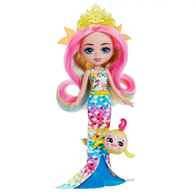 ENCHANTIMALS ROYAL PAPUSI SI ANIMALUTE RADIA RAINBOW FISH SI FLO VIVMTHCF68