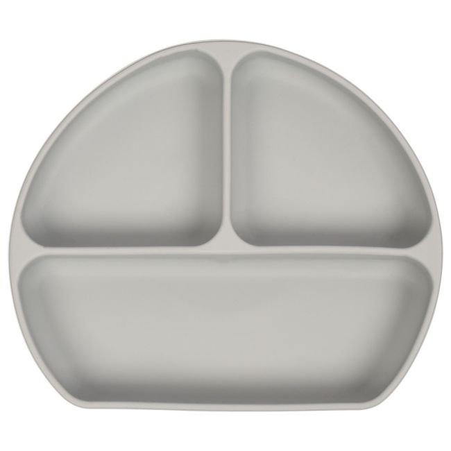 Farfurie din silicon cu ventuza gri SeviBebe BBKSEV_525-13