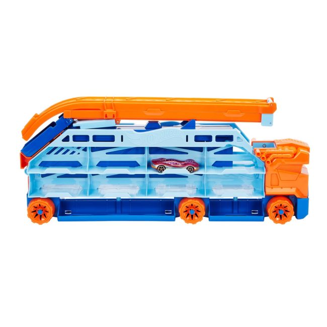 HOT WHEELS MEGA TRANSPORTATOR MASINI SI PISTA DE LANSARE VIVMTHDY92