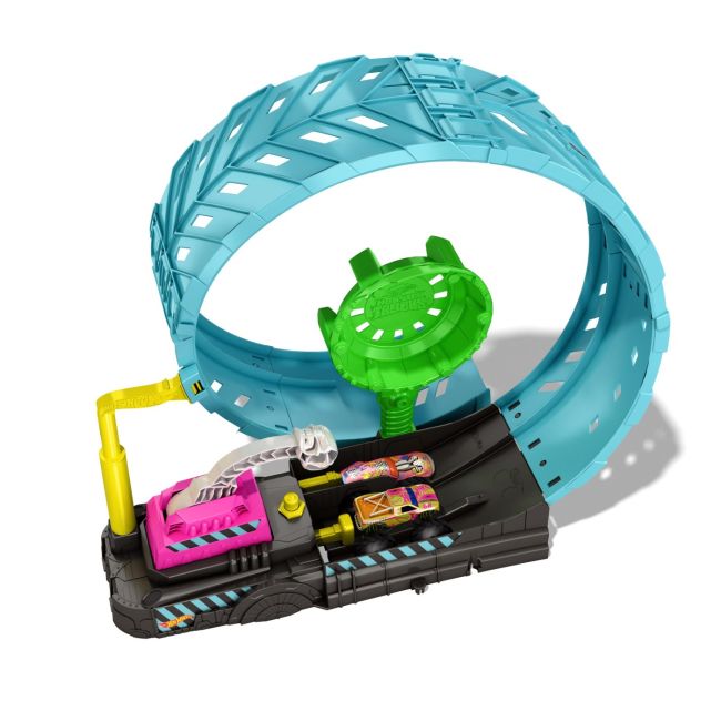 HOT WHEELS MONSTER TRUCK PISTA CASCADORILOR IN BUCLA FOSFORESCENTA VIVMTHBN02