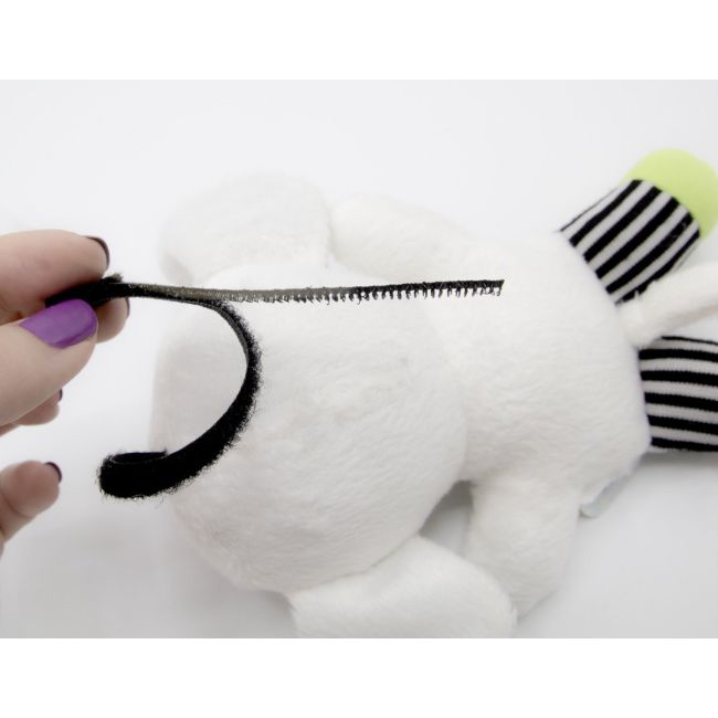 Jucarie cu vibratii pentru bebelusi BabyJem, Elefantel din plus, 6 luni+ (Culoare: Rosu/Verde) JEMbj_8332