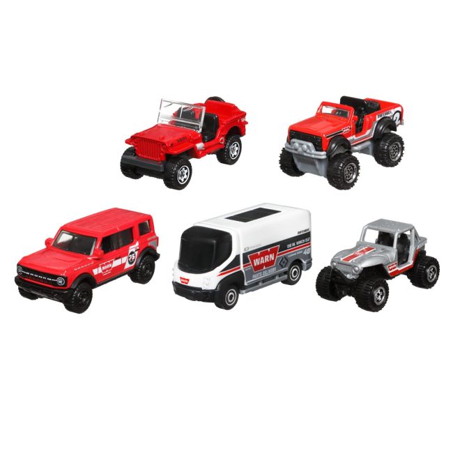 MATCHBOX SET 5 MASINUTE METALICE WARN INDUSTRIES SCARA 1:64 VIVMTC1817_HKY19